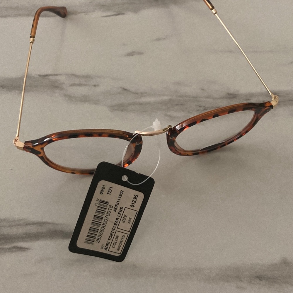 ME Makeover Essentials Tortoise Oval Glasses with Gold Bridge - Picture 14 of 16